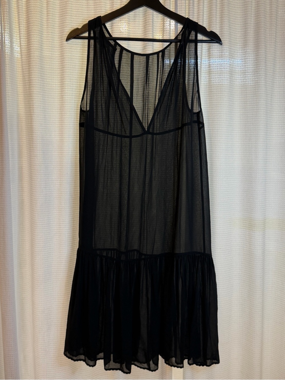 Wilfred Black Silk sheer Dress